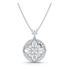 The Elysian Medallion: 2.01 CTW Mixed-Cut Lab-Grown Diamond Vintage Mandala Necklace 14K-18K Gold/Platinum