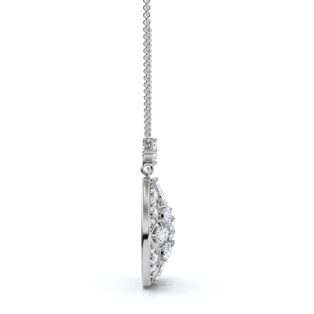The Elysian Medallion: 2.01 CTW Mixed-Cut Lab-Grown Diamond Vintage Mandala Necklace 14K-18K Gold/Platinum