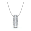 The Met Gala Bar: 2.85 CTW Mixed-Cut Arched Diamond Pendant 14K-18K Gold/Platinum