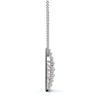 A Symphony of Contrast and Light: The 2.83 CTW Met Gala Bar Pendant 14K-18K Gold/Platinum Necklace