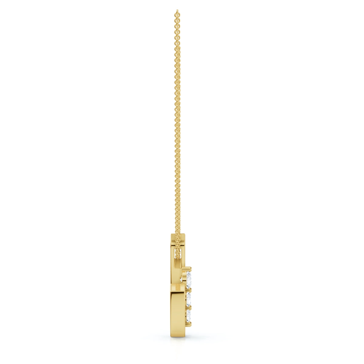 The Seraphina Pendant: 0.52 CTW Three-Stone Graduated Lab-Grown Diamond Journey Necklace 14K-18K Gold/Platinum