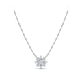 The Fiorella Pendant: 0.27 CTW Graduated Cluster Flower Lab-Grown Diamond Necklace 14K-18K Gold/Platinum