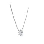 The Fiorella Pendant: 0.27 CTW Graduated Cluster Flower Lab-Grown Diamond Necklace 14K-18K Gold/Platinum