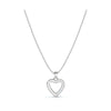 The Amora Pendant: Minimalist Asymmetrical Pavé Lab-Grown Diamond Heart Necklace 14K-18K Gold/Platinum