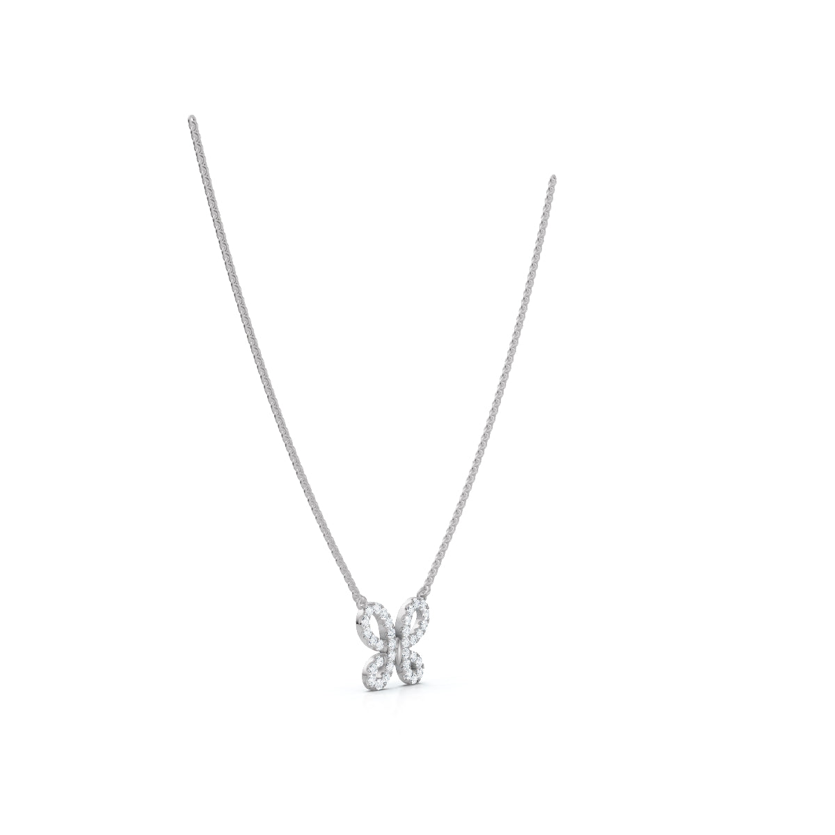 The Papillon: 0.47 CTW Diamond Butterfly Necklace 14K-18K Gold/Platinum
