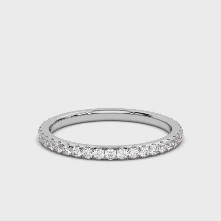 The Whisper Eternity: 0.46 CTW Micro-Pavé Diamond Band 14K-18K Gold/Platinum