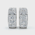 The Royal Halo Wide-Band: 2.12 CTW Lab-Grown Diamond Huggie Hoops 14K-18K Gold/Platinum