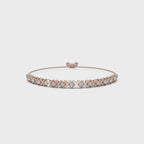 The Amore XO: 0.39 CTW Round Lab-Grown Diamond Alternating Hugs & Kisses Bolo Bracelet