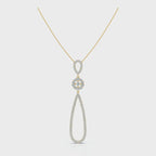 The Grand Cascade: 0.53 CTW Articulated Triple-Drop Diamond Pendant 14K-18K Gold/Platinum Necklace