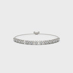 The Amore XO: 0.39 CTW Round Lab-Grown Diamond Alternating Hugs & Kisses Bolo Bracelet