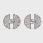 The Eclipse Split-Disc: 3.72 CTW Architectural Solitaire Stud Earrings 14K-18K Gold/Platinum