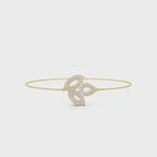 The Ivy Charm: 0.28 CTW Triple-Leaf Pavé Lab-Grown Diamond Chain Bracelet 14K-18K Gold/Platinum