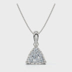 The Trinity Pendant: 0.55 CTW Trillion Cluster Lab-Grown Diamond Necklace 14K-18K Gold/Platinum