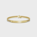 The Valencia ID: 0.75 CTW Round Lab-Grown Diamond Cuban Link Bracelet 14K-18K Gold/Platinum