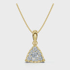 The Trinity Pendant: 0.55 CTW Trillion Cluster Lab-Grown Diamond Necklace 14K-18K Gold/Platinum