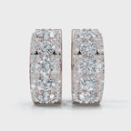 The Royal Halo Wide-Band: 2.12 CTW Lab-Grown Diamond Huggie Hoops 14K-18K Gold/Platinum