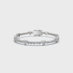 The Heartstrings Station: 1.89 CTW Bezel & Sweetheart Diamond Tennis Bracelet 14K-18K Gold/Platinum