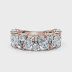 The Mosaic: 2.02 CTW Mixed-Shape Marquise & Round Diamond Band in 18K Rose Gold Ring