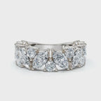 The Mosaic: 2.02 CTW Mixed-Shape Marquise & Round Diamond Band in 14K White Gold Ring