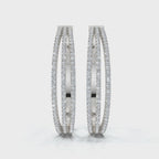 The Trinity Hoop: 1.72 - 2.50 CTW Triple-Row Lab-Grown Diamond Statement Hoops 14K-18K Gold/Platinum