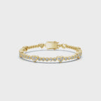 The Heartstrings Station: 1.89 CTW Bezel & Sweetheart Diamond Tennis Bracelet 14K-18K Gold/Platinum