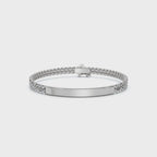 The Valencia ID: 0.75 CTW Round Lab-Grown Diamond Cuban Link Bracelet 14K-18K Gold/Platinum